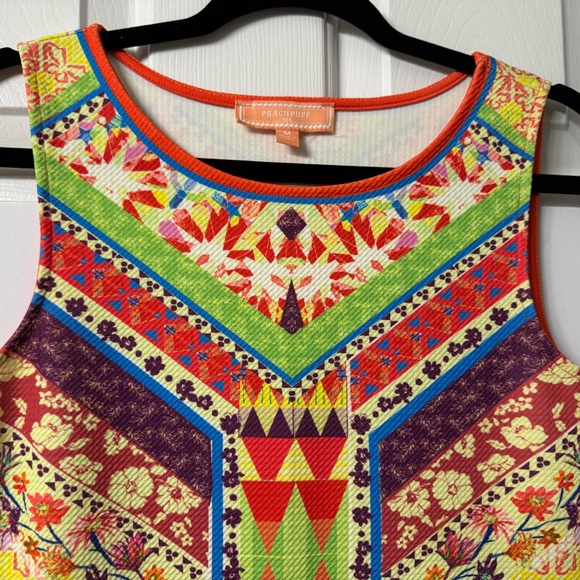 Peach PUFF Multi Colored Dress, M, Sleeveless, NWOT - Picture 10 of 11